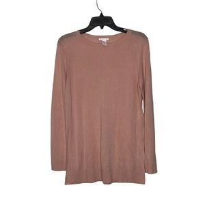 H&M Sweater Size Small Pink Womens LS‎ Knit Acrylic Viscose Blend Pullover